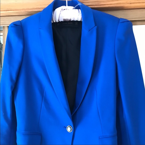 zara royal blue blazer